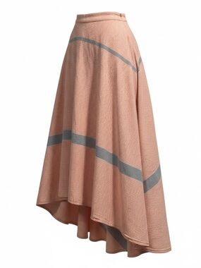 Apiece Apart Peach and Gray High-Low A-Line Skirt